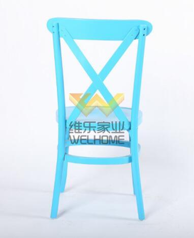 Blue wooden Vineyard crossback chair for wedding/ event